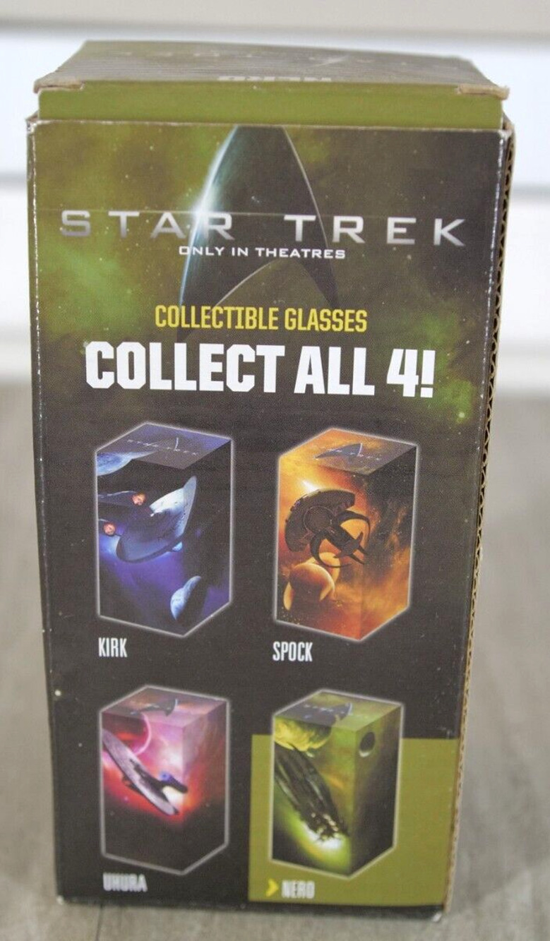 STAR TREK COLLECTIBLE GLASS NERO ~ 2008 BURGER KING--New Open Box